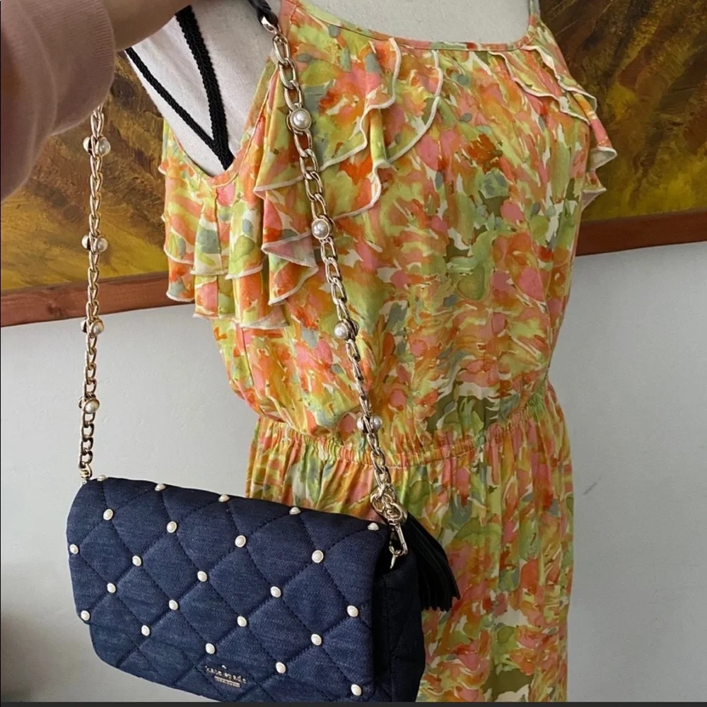 🟡 NWOT Kate Spade ♠️ Denim Shoulder Bag - Picture 5 of 5